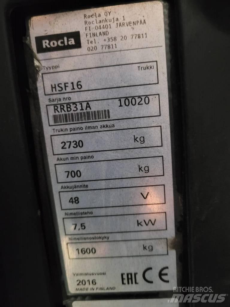 Rocla HSF16 Šakiniai krautuvai su prailgintu keltuvu