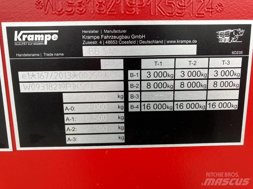 Krampe BB540 Savivartės priekabos