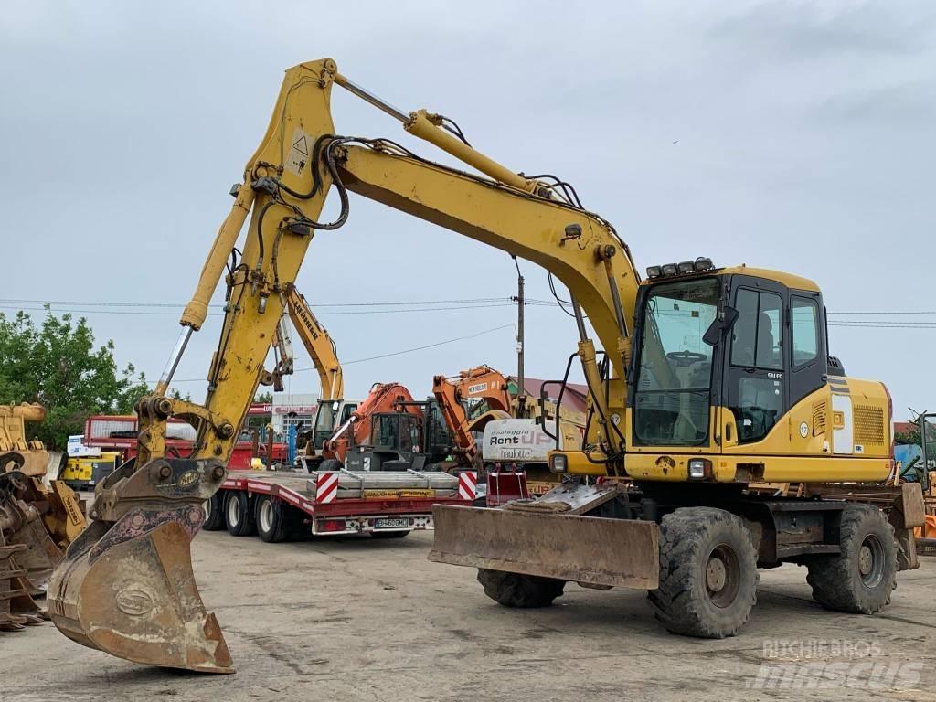 Komatsu PW 140-7 Ratiniai ekskavatoriai