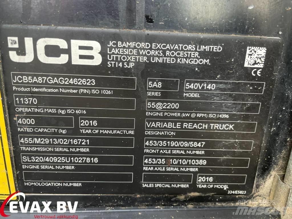JCB 540-140 Loadall Teleskopiniai krautuvai žemės ūkiui