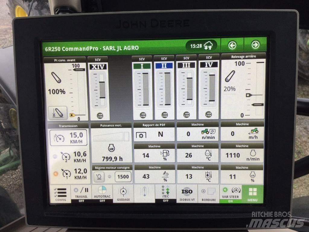 John Deere 6R250 Traktoriai