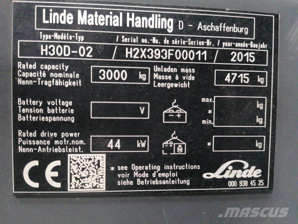 Linde H30D-02 Dyzeliniai krautuvai