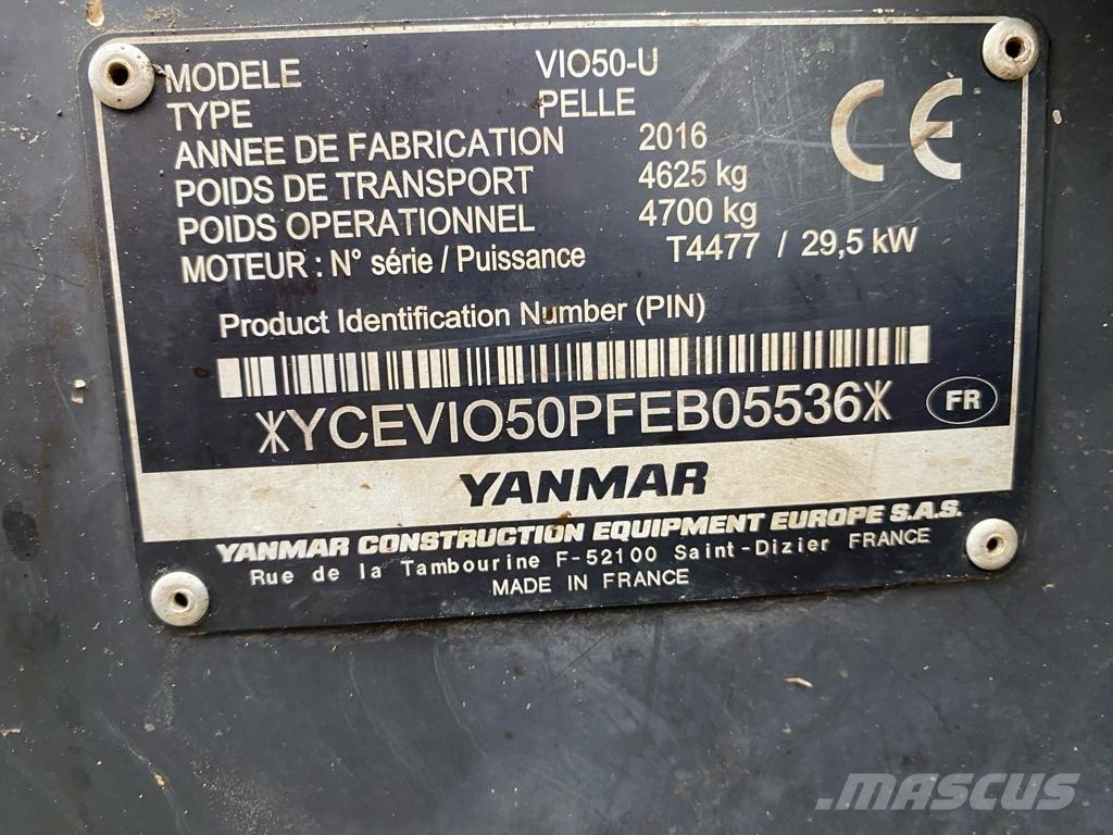 Yanmar Vio 50 U Mini ekskavatoriai < 7 t