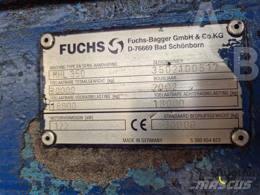 Fuchs MHL 350 Ratiniai ekskavatoriai