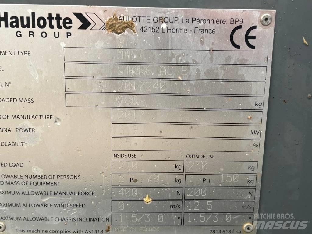 Haulotte Star 6 Vertikalūs stiebiniai keltuvai