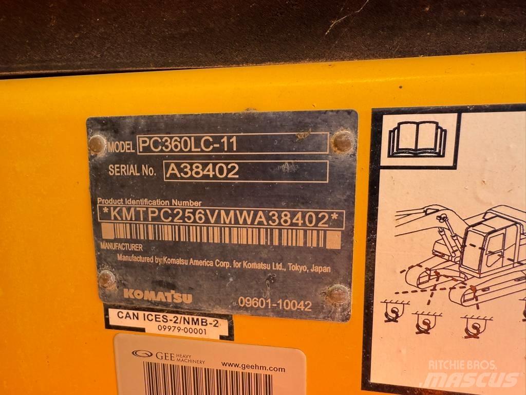 Komatsu PC360LC-11 Vikšriniai ekskavatoriai