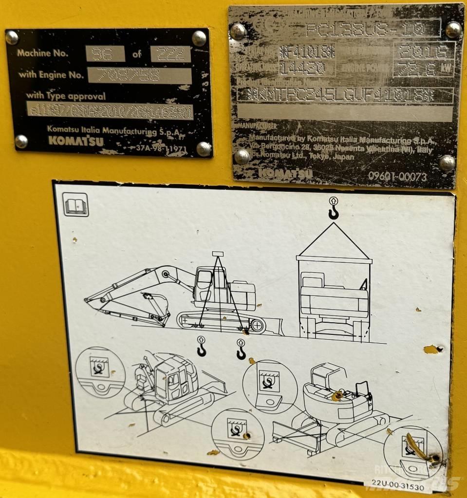 Komatsu PC 138 US-10 Vikšriniai ekskavatoriai