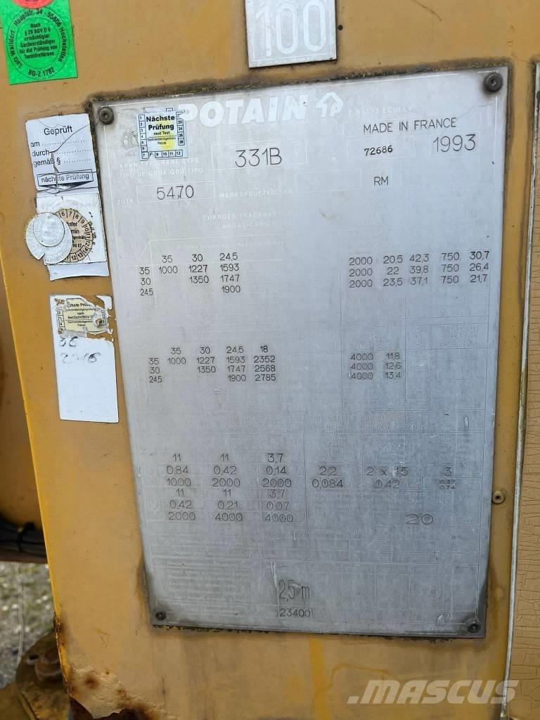 Potain GTMR 331 B Bokštiniai kranai