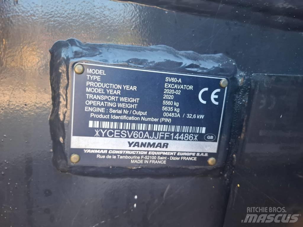 Yanmar SV 60 A Vidutinės galios ekskavatoriai 7-12 t