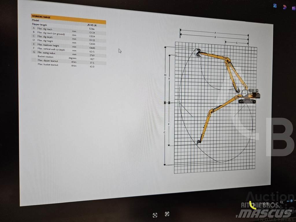 JCB JS 145 LR Vikšriniai ekskavatoriai