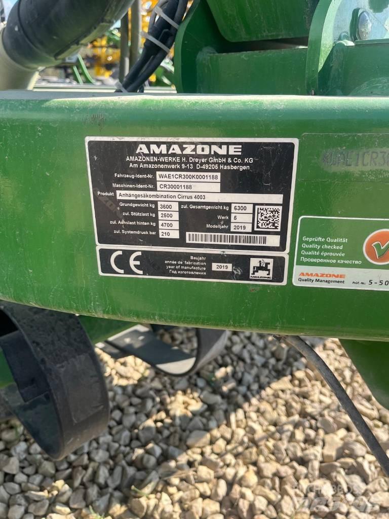 Amazone Cirrus 4003 Sėjimo technika