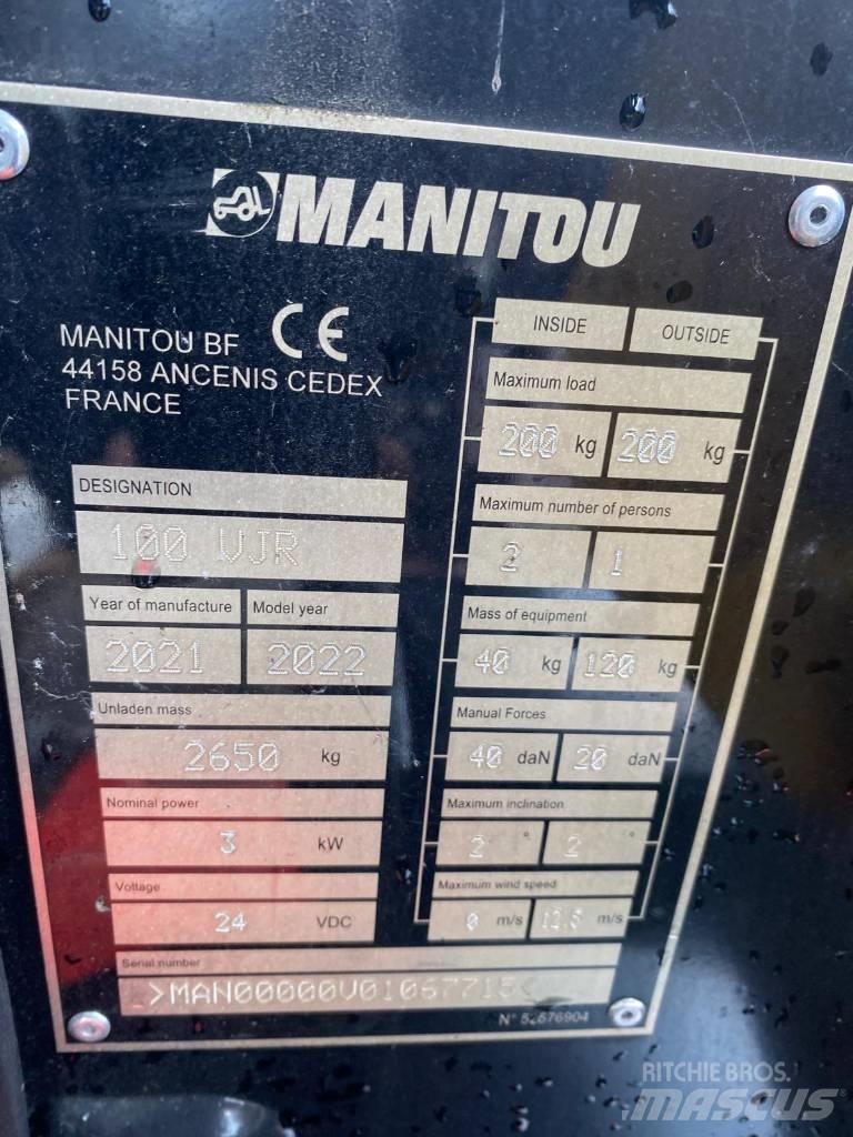 Manitou 100 VJR Vertikalūs stiebiniai keltuvai