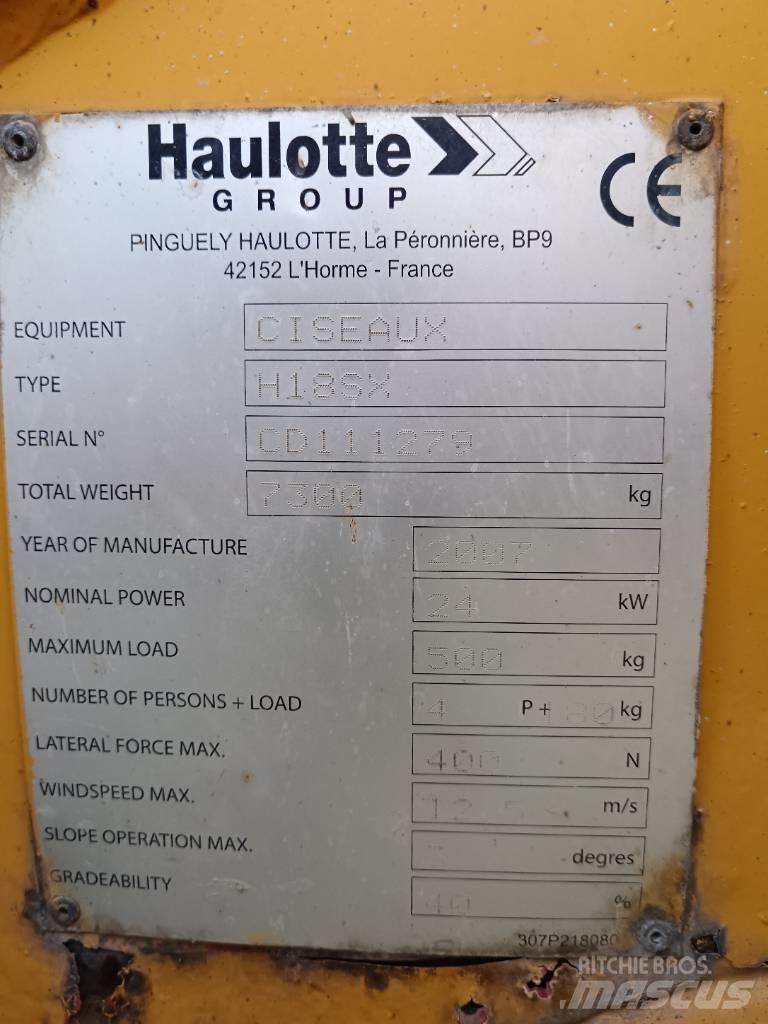 Haulotte H 18 SX Žirkliniai keltuvai