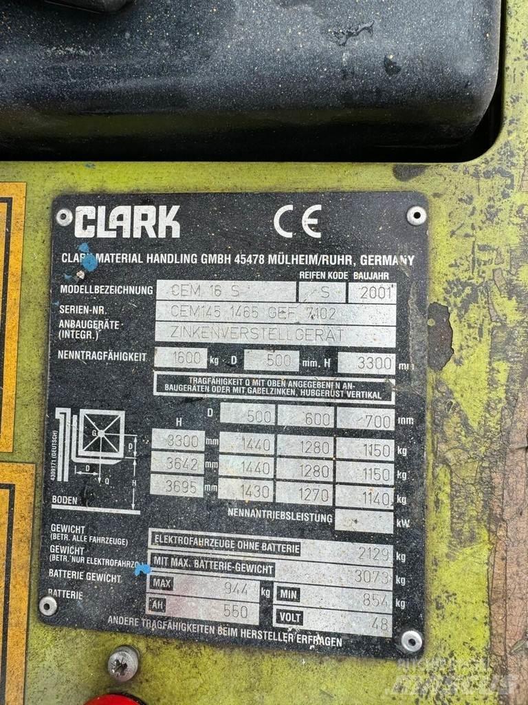 Clark CEM 16S Elektriniai šakiniai krautuvai