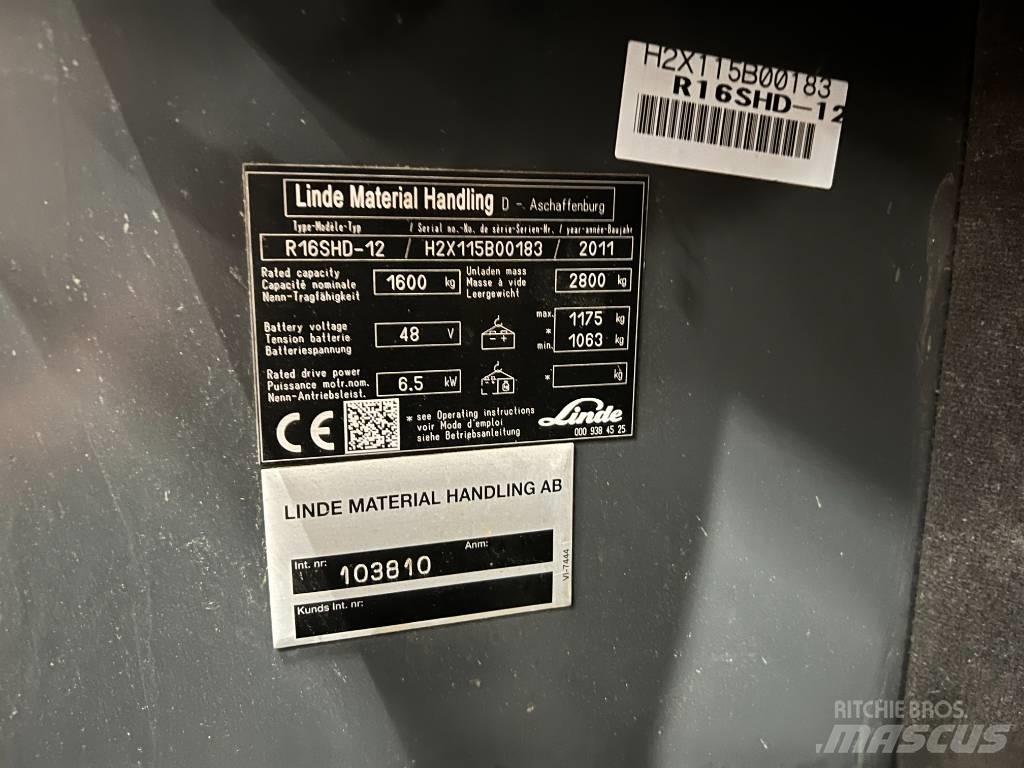 Linde R16S Šakiniai krautuvai su prailgintu keltuvu