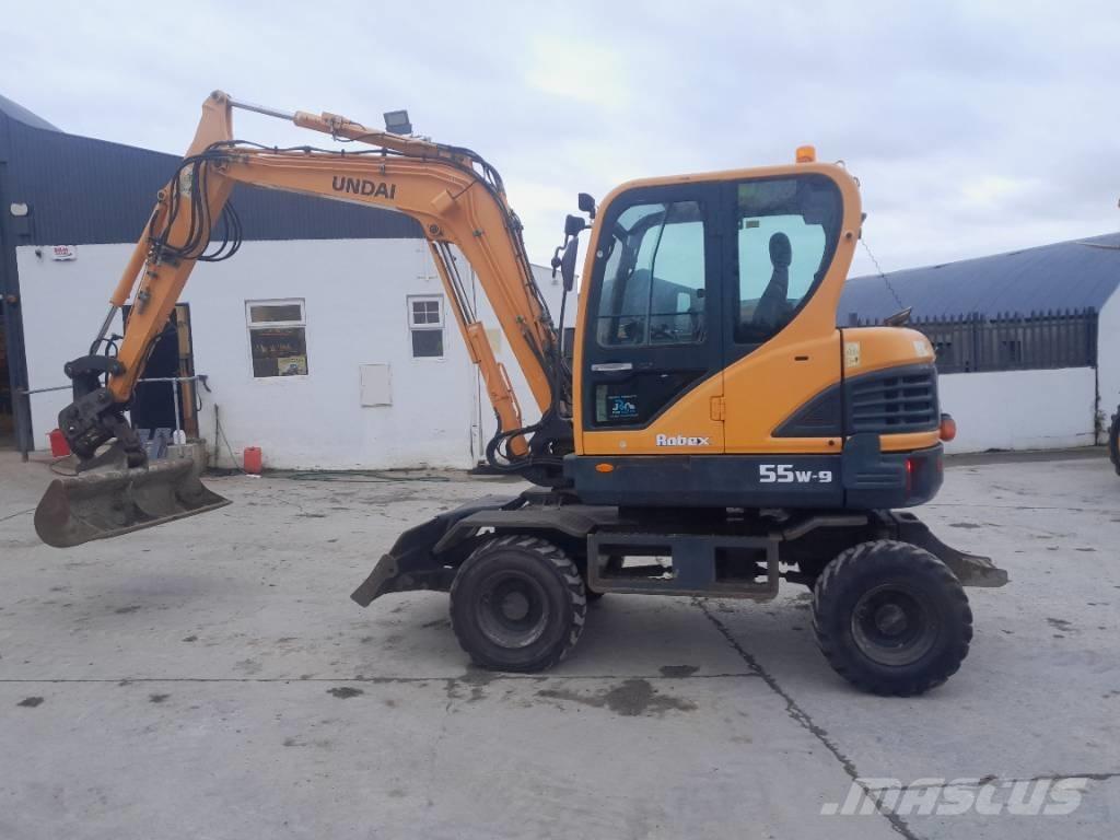 Hyundai R55 W-9 Ratiniai ekskavatoriai
