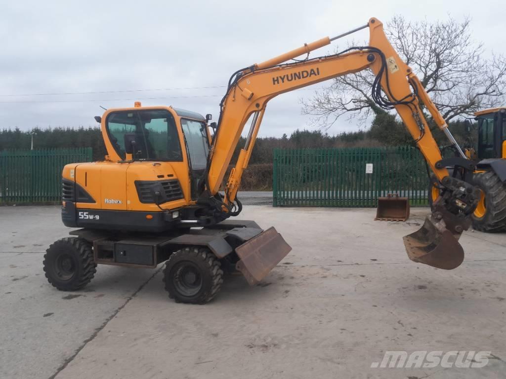 Hyundai R55 W-9 Ratiniai ekskavatoriai