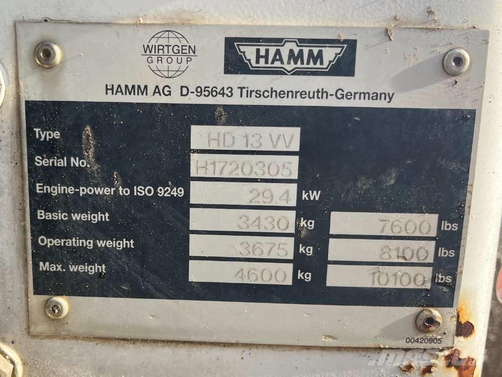 Hamm HD 13 VV Porinių būgnų volai