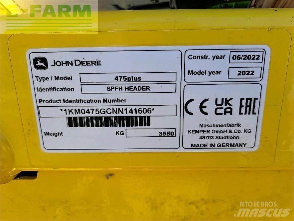 Kemper 475 plus Derliaus nuėmimo kombainų priedai