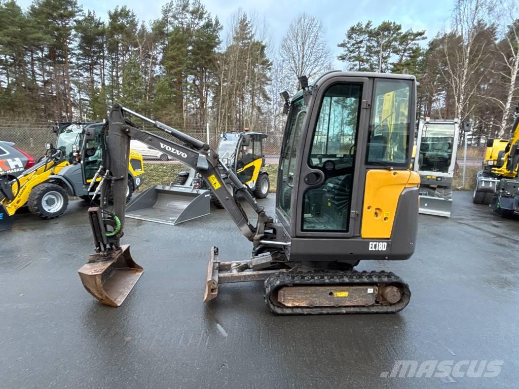 Volvo EC18 D Mini ekskavatoriai < 7 t