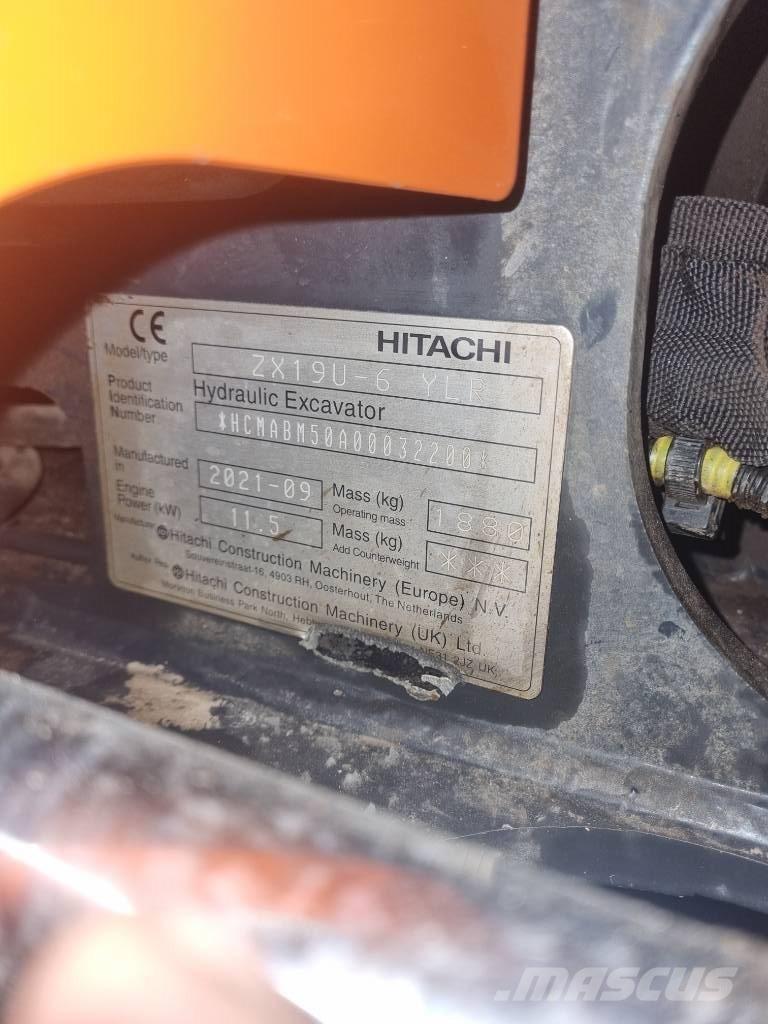 Hitachi ZX 19 U Mini ekskavatoriai < 7 t