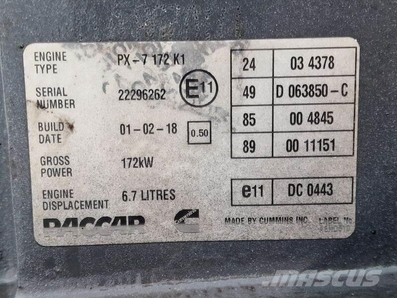 DAF PX-7 172 K1 Varikliai