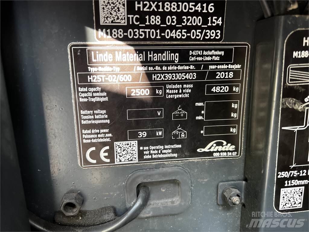 Linde H25T/600 LPG (dujiniai) krautuvai