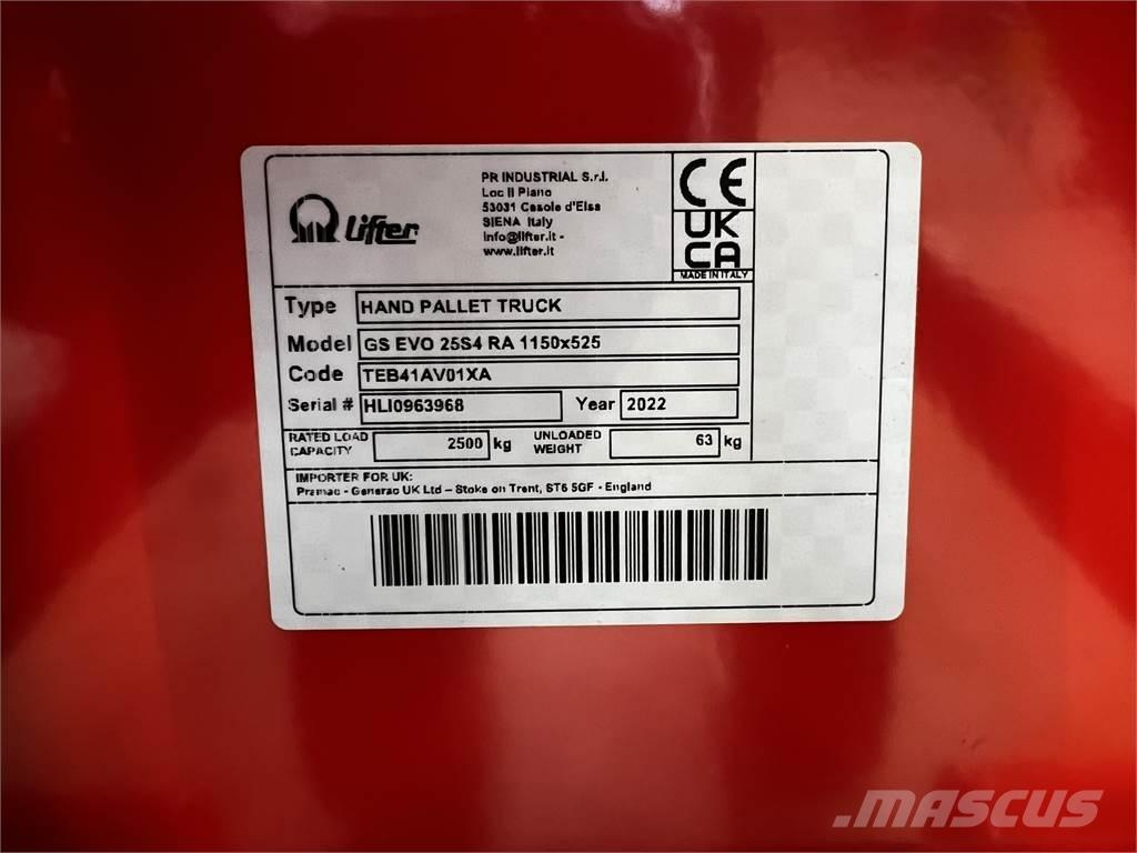 Pramac GS EVO 25 Rankiniai hidrauliniai vėžimėliai