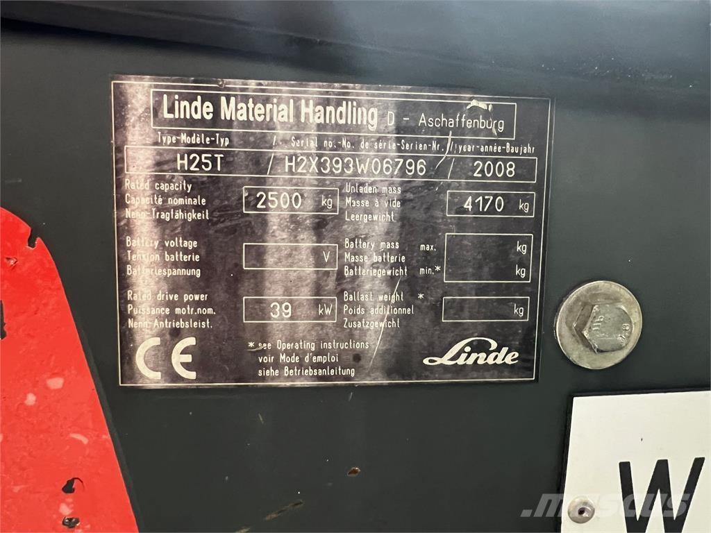 Linde H25T LPG (dujiniai) krautuvai