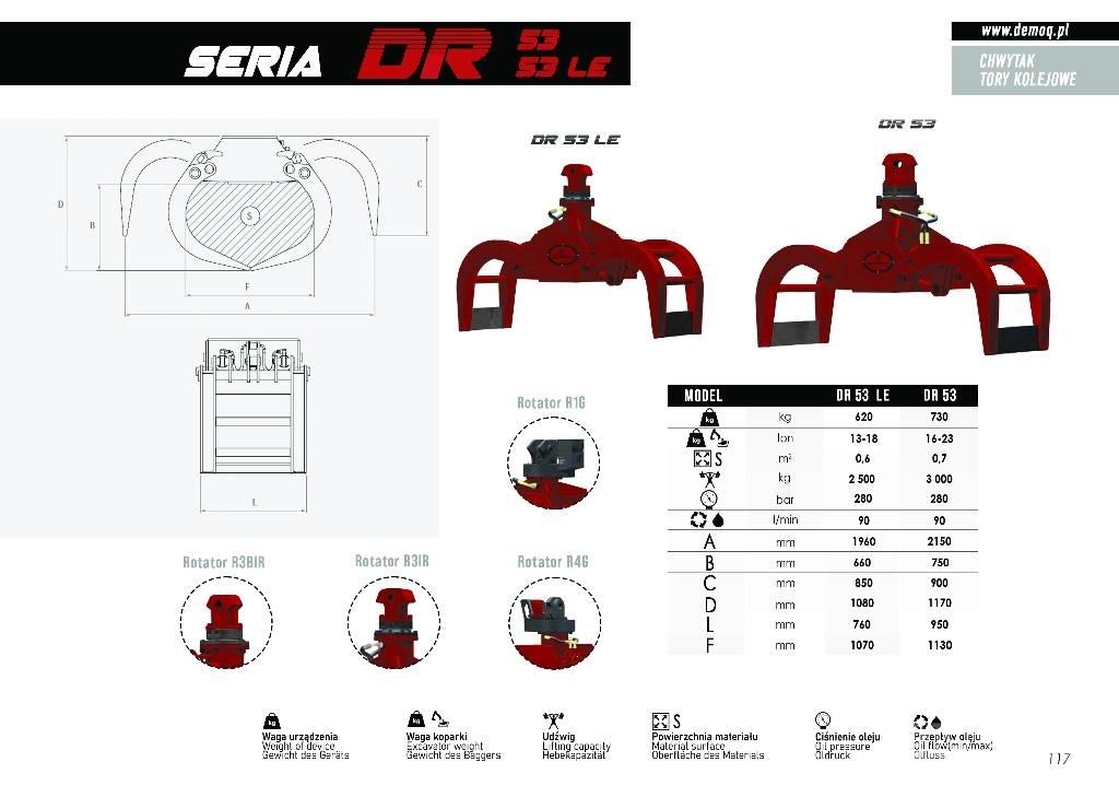  DEMOQ DR53 Griebtuvai