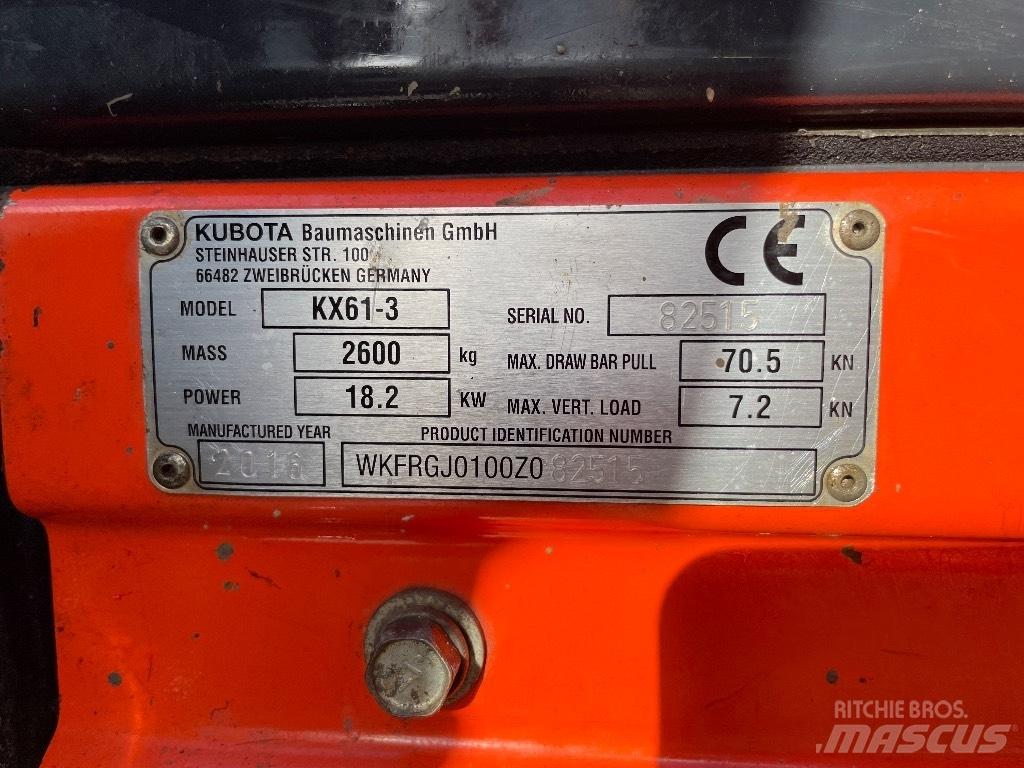 Kubota KX 61-3 Mini ekskavatoriai < 7 t