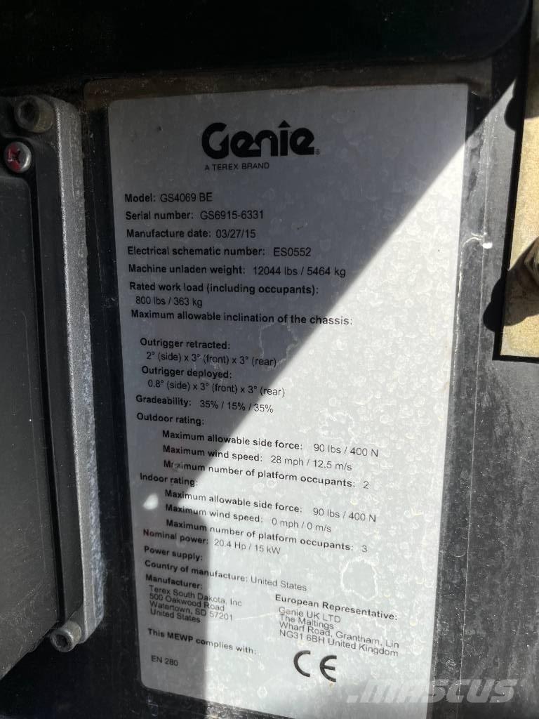 Genie GS 4069 BE Žirkliniai keltuvai