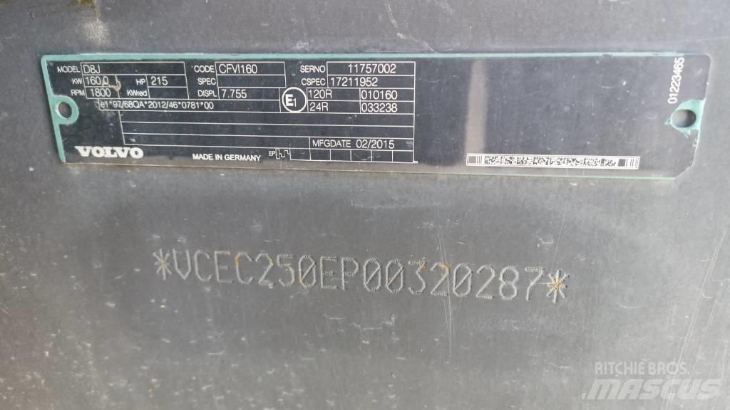 Volvo EC 250 EL Vikšriniai ekskavatoriai
