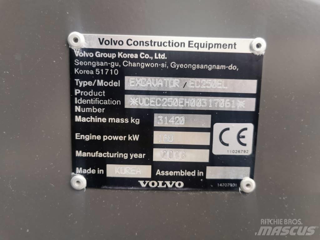 Volvo EC250EL Vikšriniai ekskavatoriai