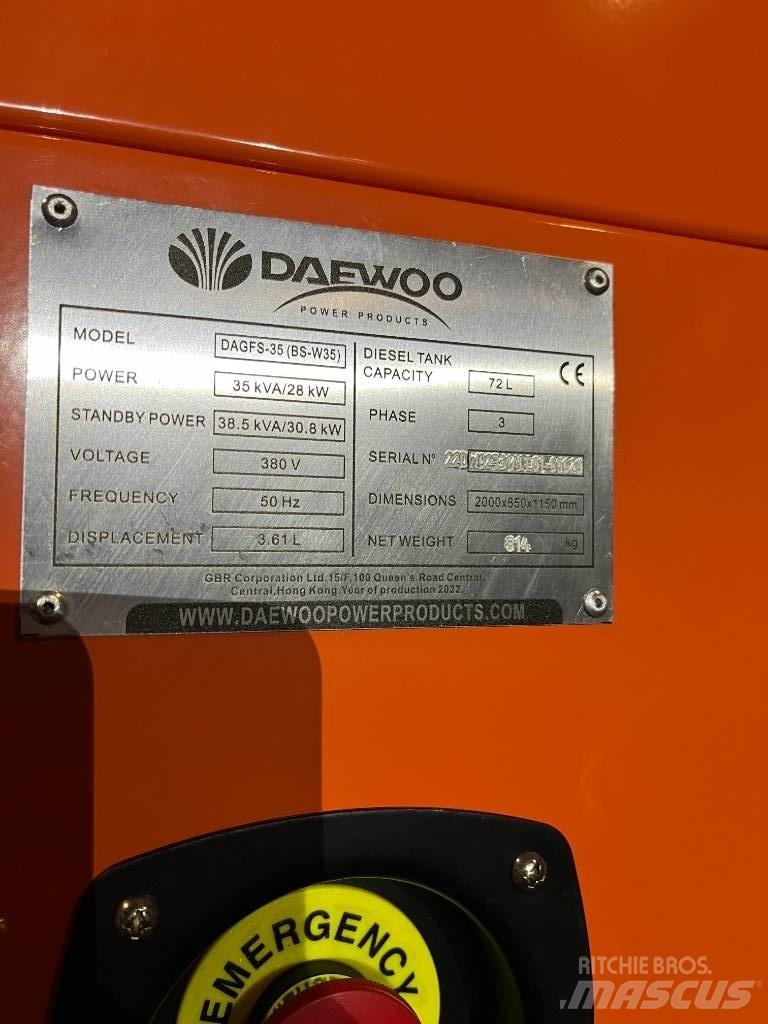 Daewoo Dagfs-35 Dyzeliniai generatoriai