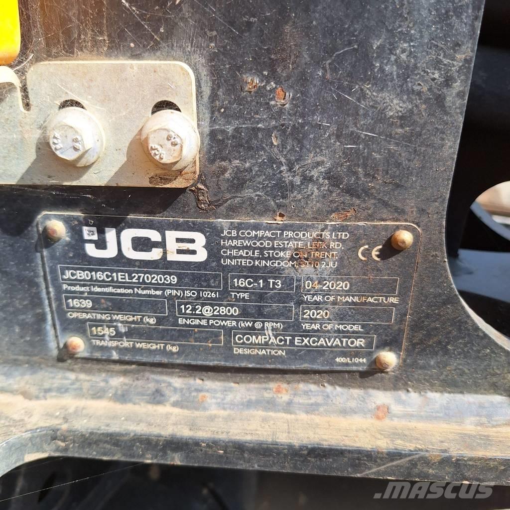 JCB 16 C-1 Mini ekskavatoriai < 7 t