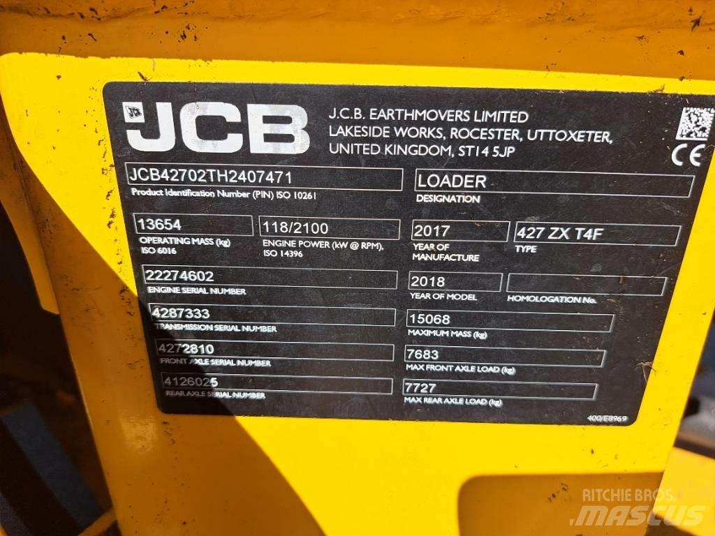 JCB 427 ZX Naudoti ratiniai krautuvai