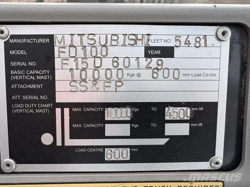 Mitsubishi FD 100 Dyzeliniai krautuvai