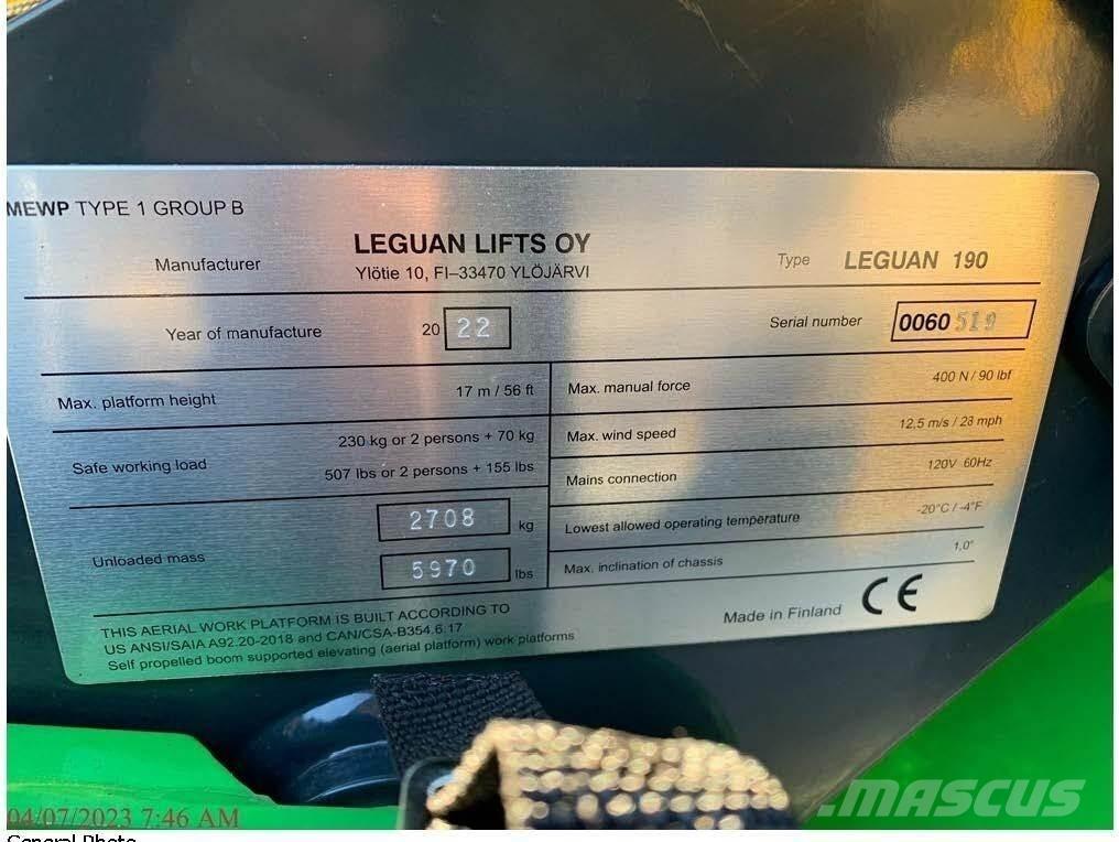 Avant LEGUAN 190 Alkūniniai keltuvai