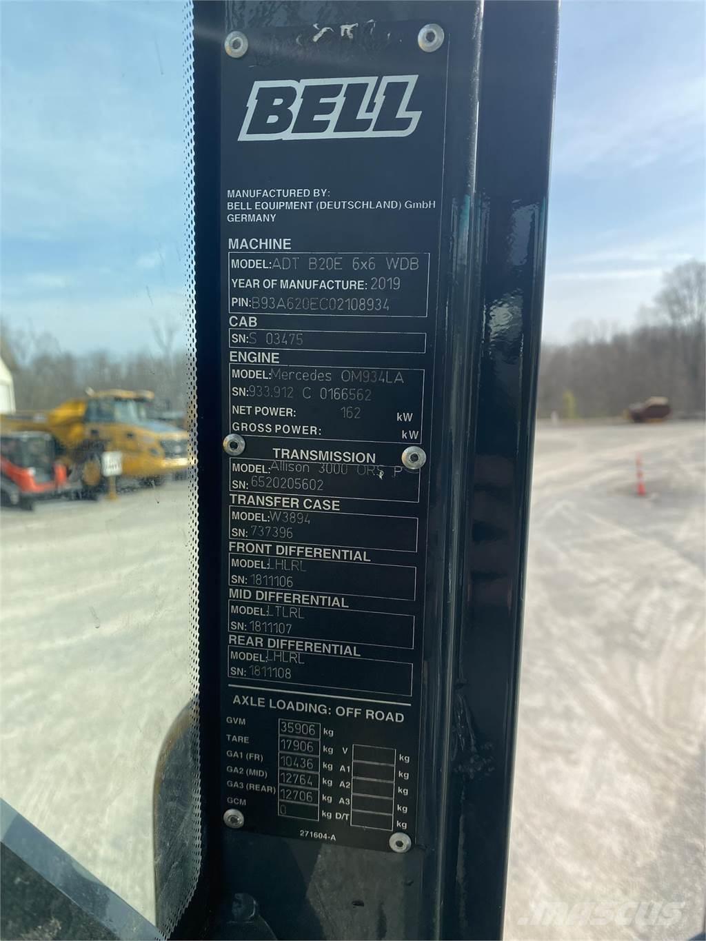 Bell B20E Karjeriniai savivarčiai