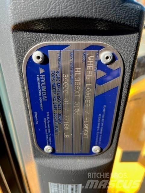 Hyundai HL965XT Naudoti ratiniai krautuvai