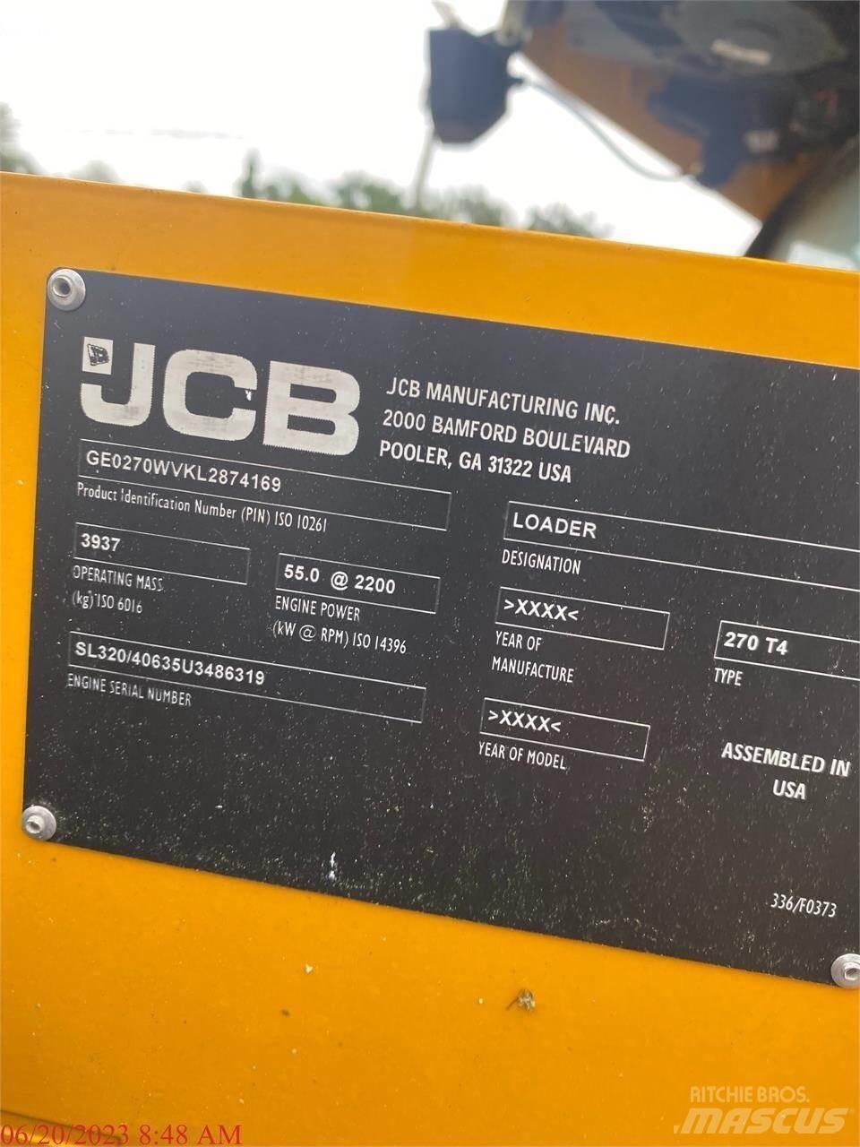 JCB 270 Krautuvai su šoniniu pasukimu