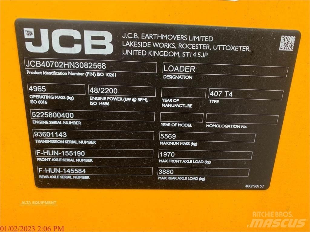 JCB 407B Naudoti ratiniai krautuvai