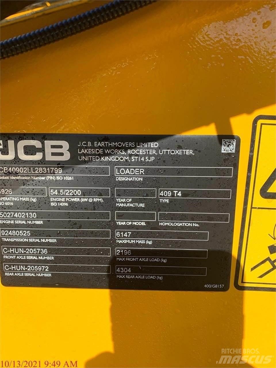 JCB 409 Naudoti ratiniai krautuvai