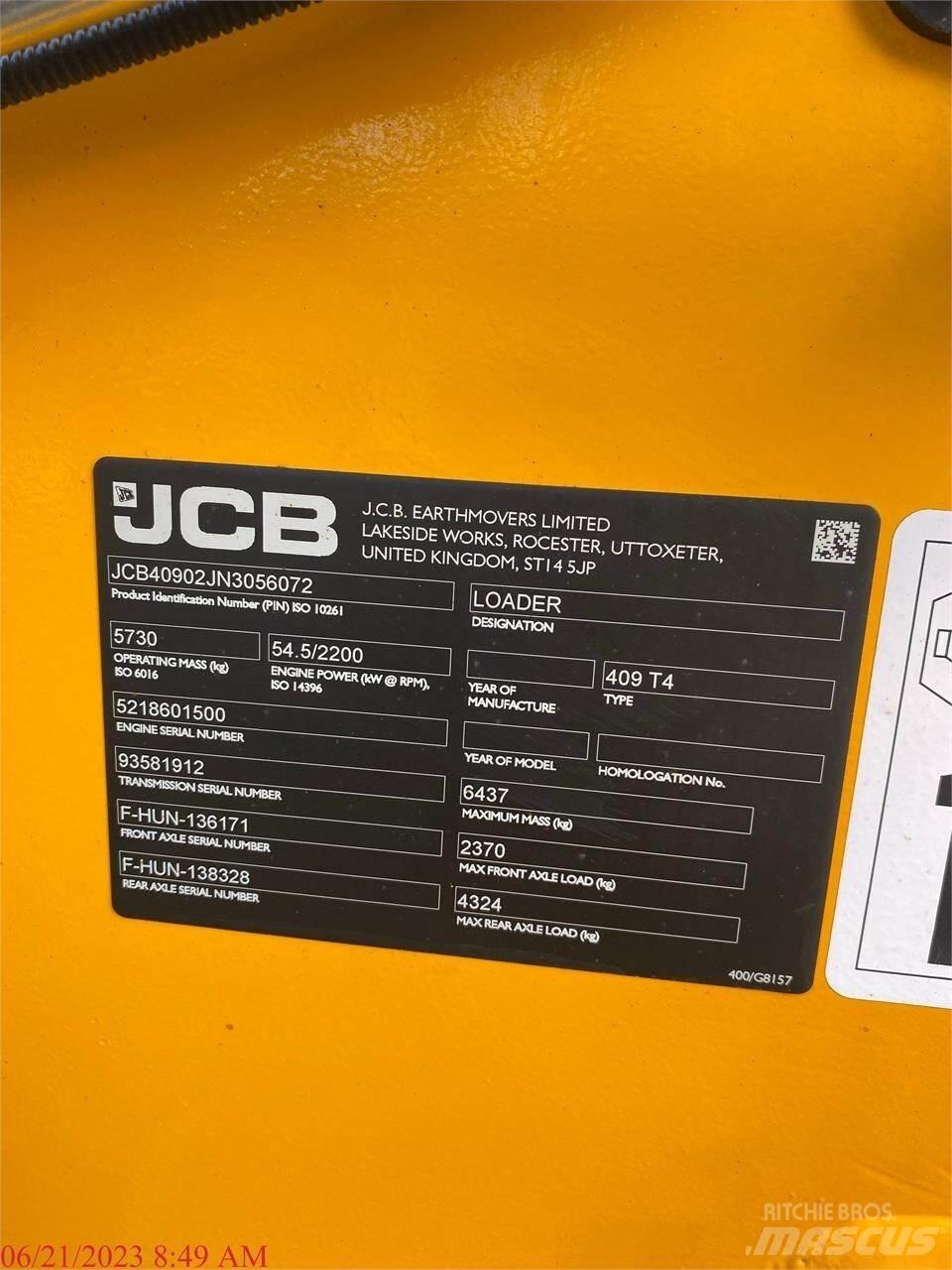 JCB 409 Naudoti ratiniai krautuvai