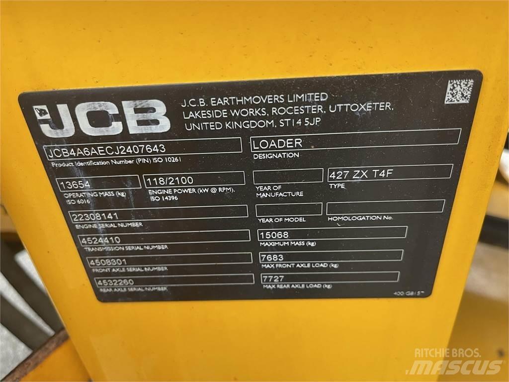 JCB 427ZX Naudoti ratiniai krautuvai