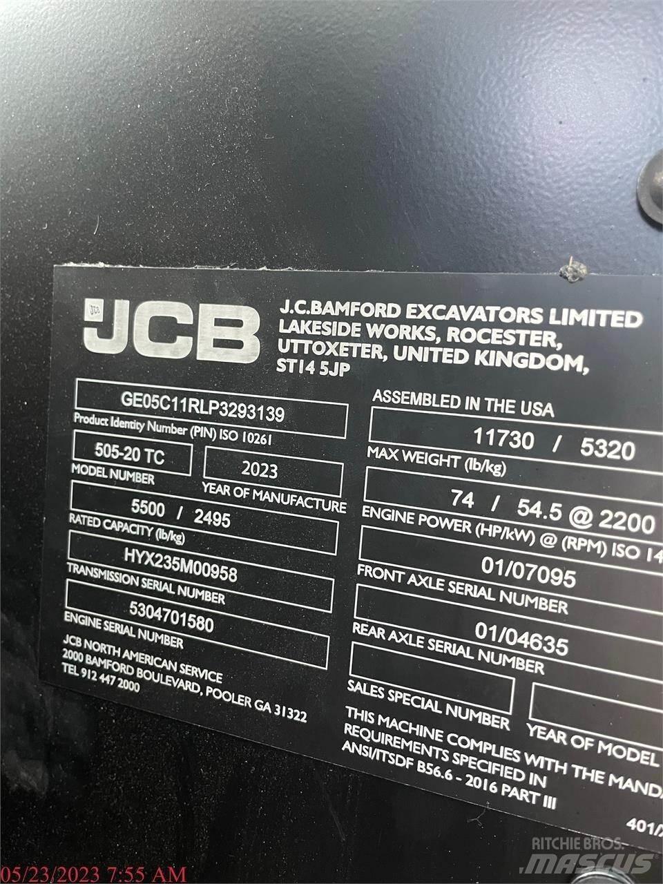 JCB 505-20TC Teleskopiniai krautuvai