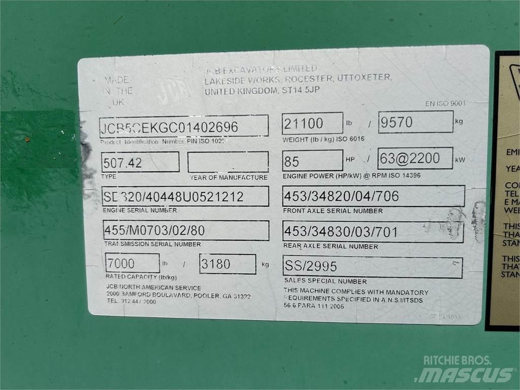 JCB 507-42 Teleskopiniai krautuvai
