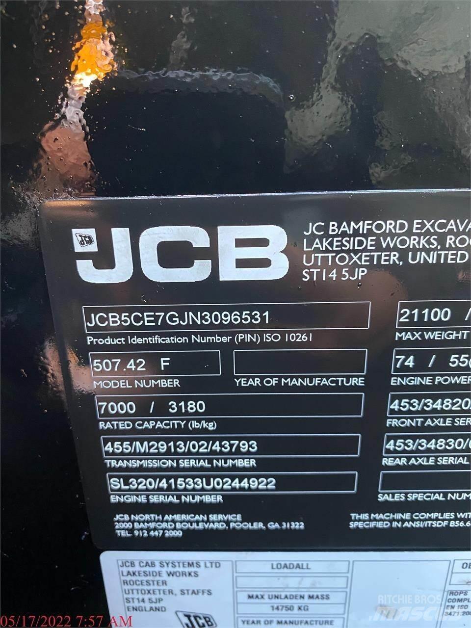 JCB 507-42 Teleskopiniai krautuvai