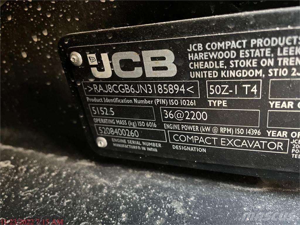 JCB 50Z-1 Mini ekskavatoriai < 7 t